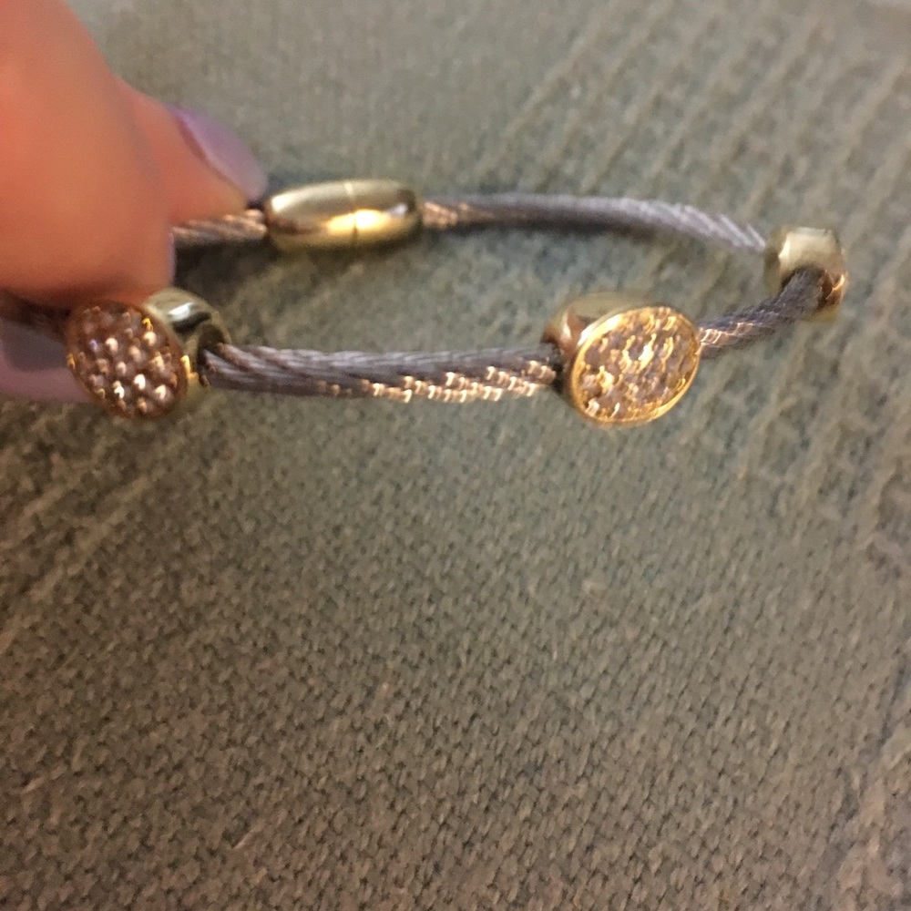 Stainless bracelet w/ gold plating