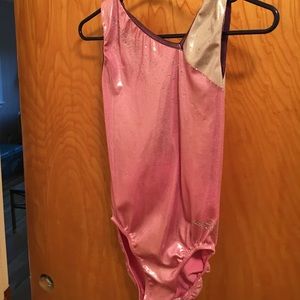 bubblegum pink gymnastics leotard