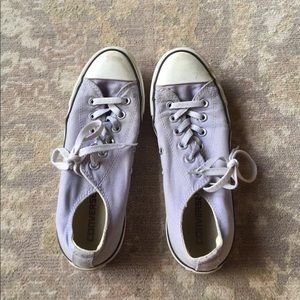 Purple low top converses