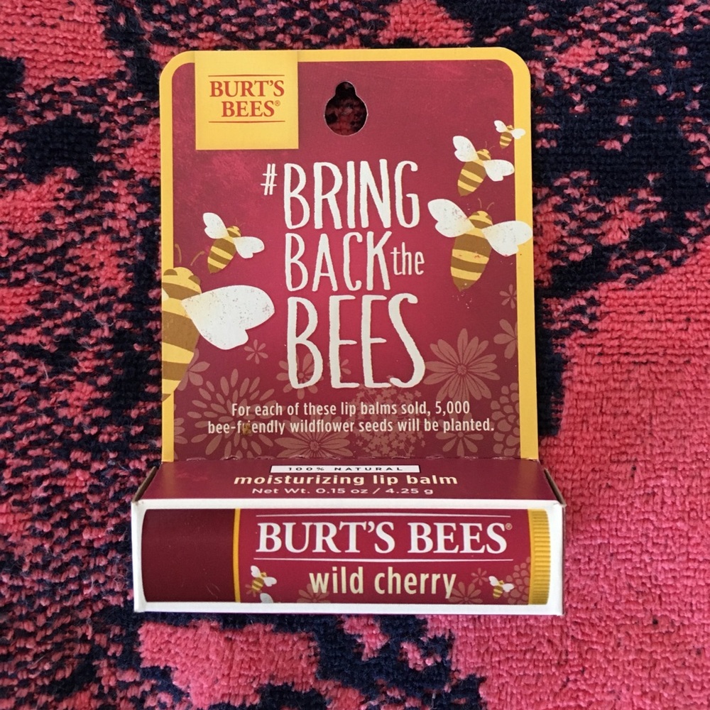 New in box!  Burts Bees moisturizing lip balm!