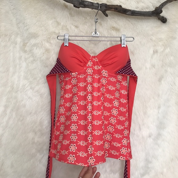 Lime Ricki Wire-free Tankini Swim Top. Size Small - Picture 2 of 8