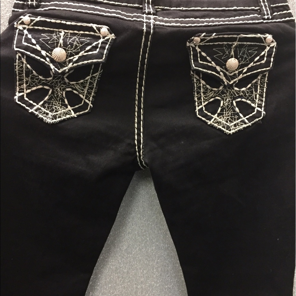 Crunch embellished jeans