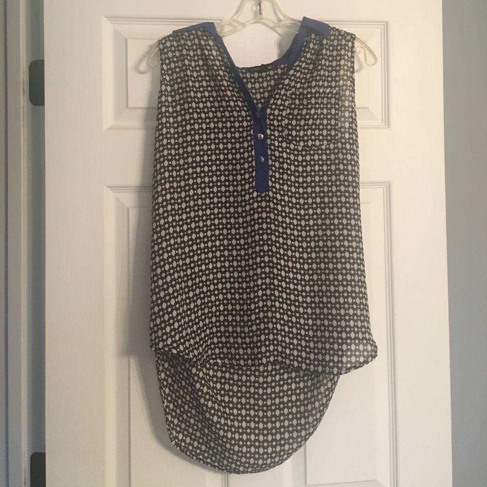 Black & White Patterned Hi/low tank