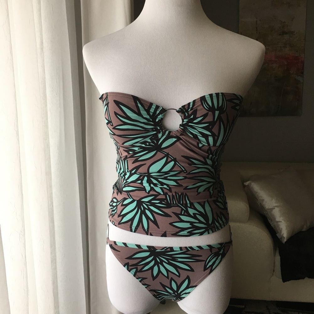Calvin Klein Convertible Floral Tankini Swimsuit