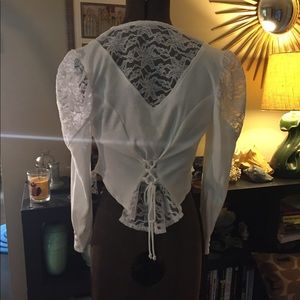 Vintage Circle T cropped lace jacket size XS