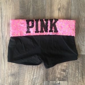 ‼️LAST CALL‼️PINK foldover spandex shorts