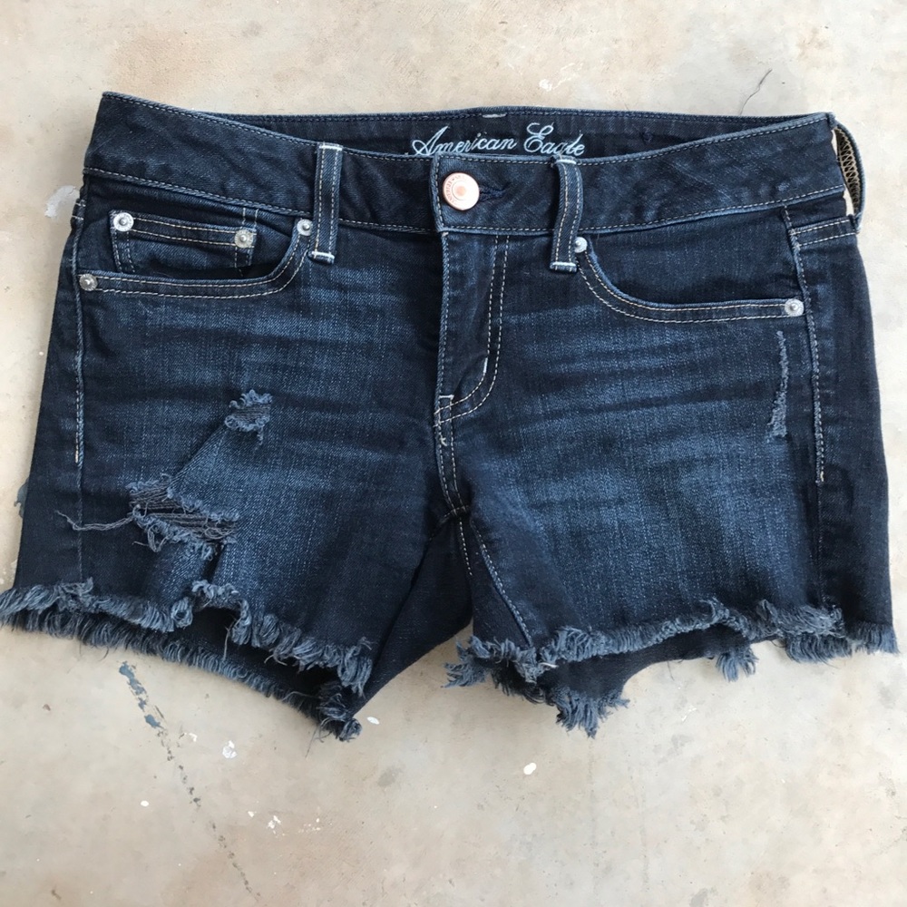 Dark denim shorts