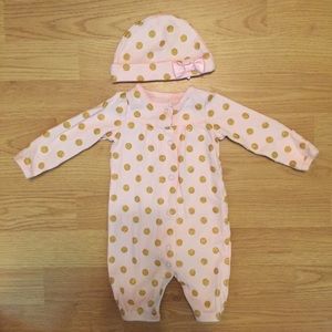 Pink and gold outfit