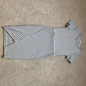 Zara striped shirt sleeve dress