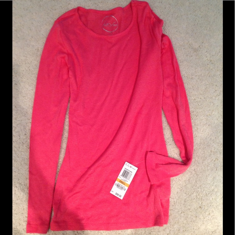 NWT! Macy's INC pink sweater shirt
