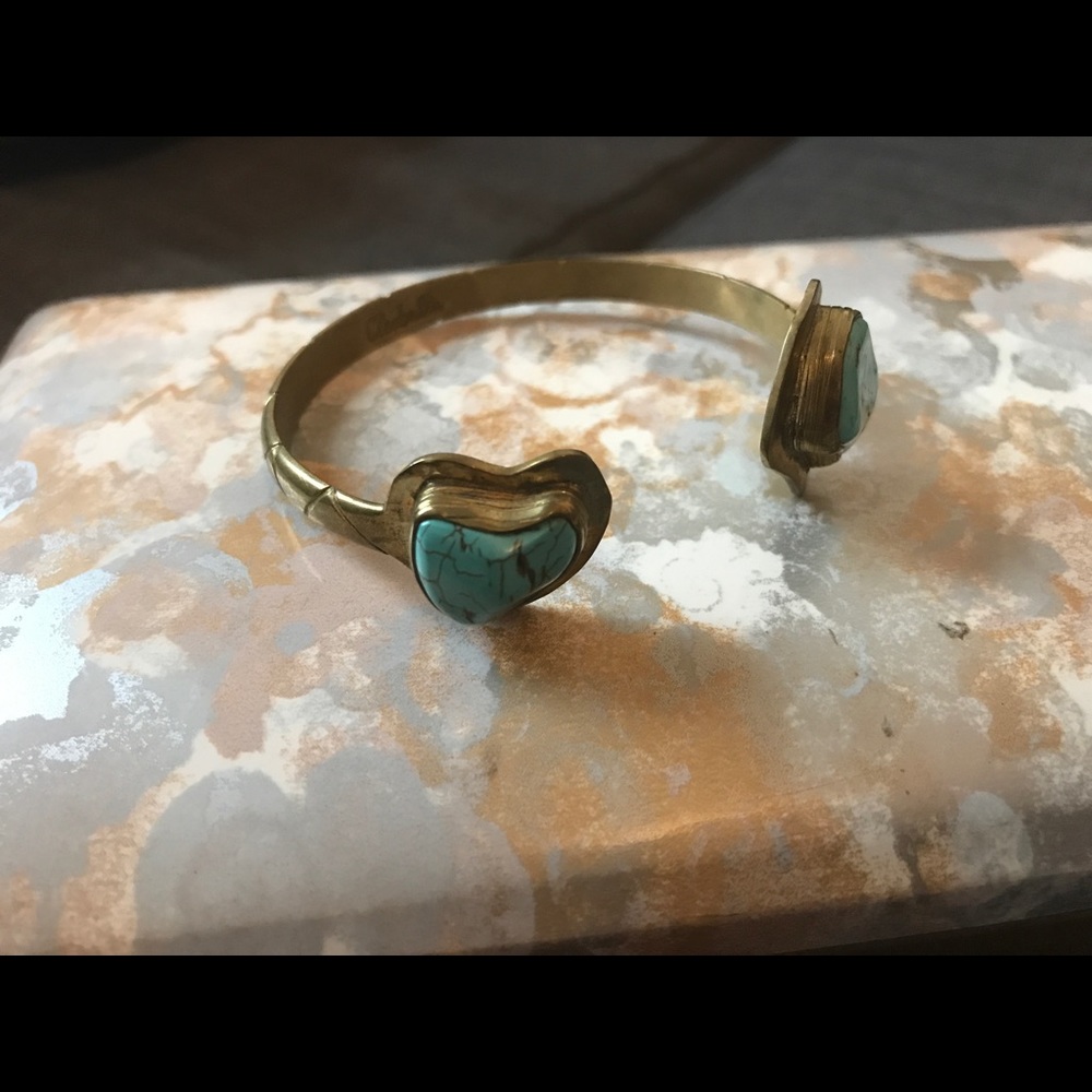 Turquoise stone cuff bracelet