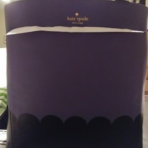 Kate Spade scallop andrea large oyster blue & blac