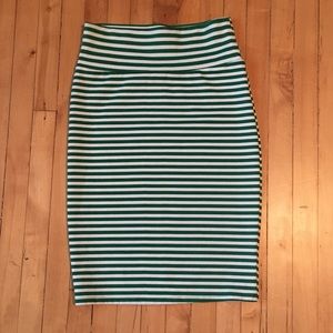LuLaRoe striped Cassie pencil skirt