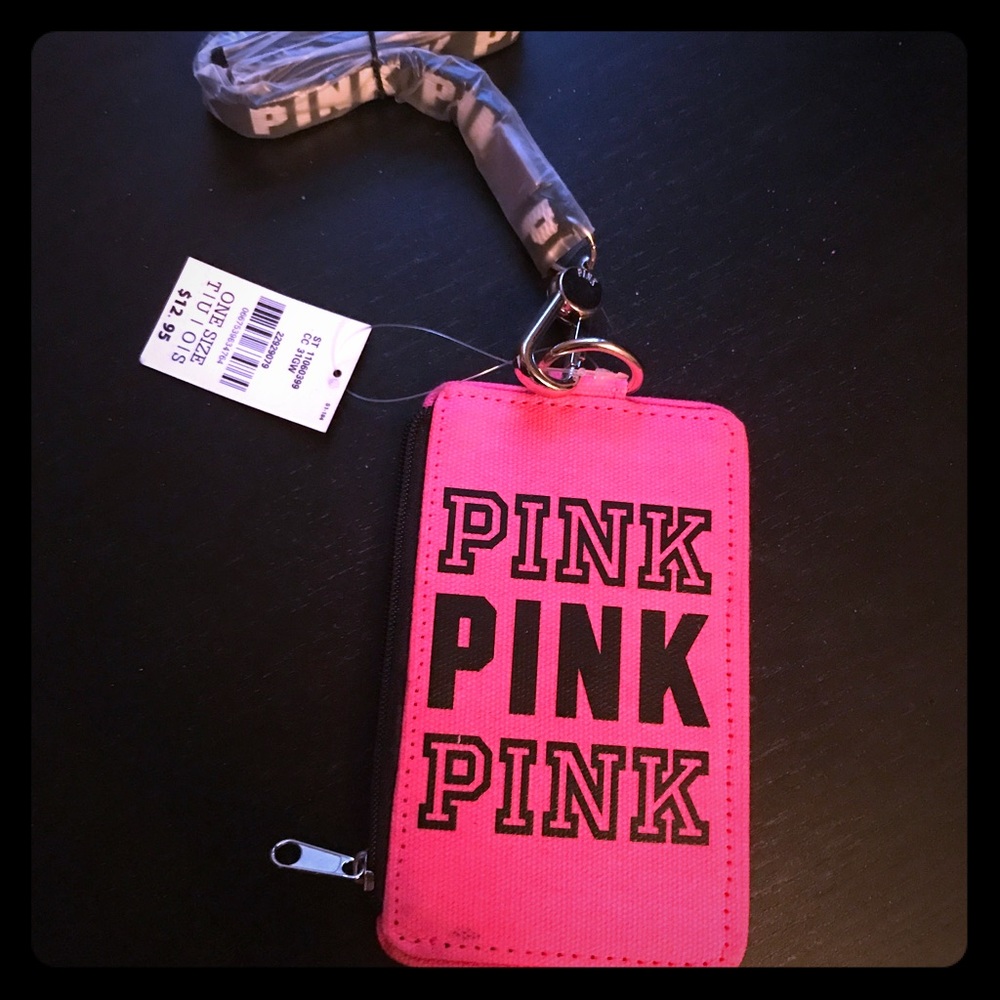 PINK lanyard and wristlet