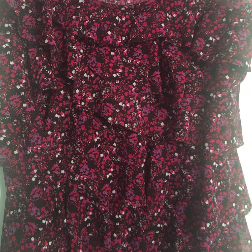 Patterned Ruffle Tank - Picture 2 of 2