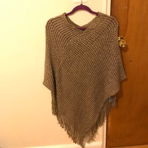 Cozy brown poncho