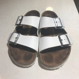 Birkenstock white sandals
