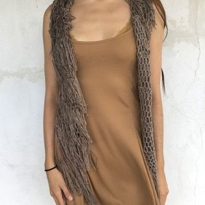 Shaggy fringe tassel vest