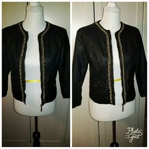 Black leather jacket