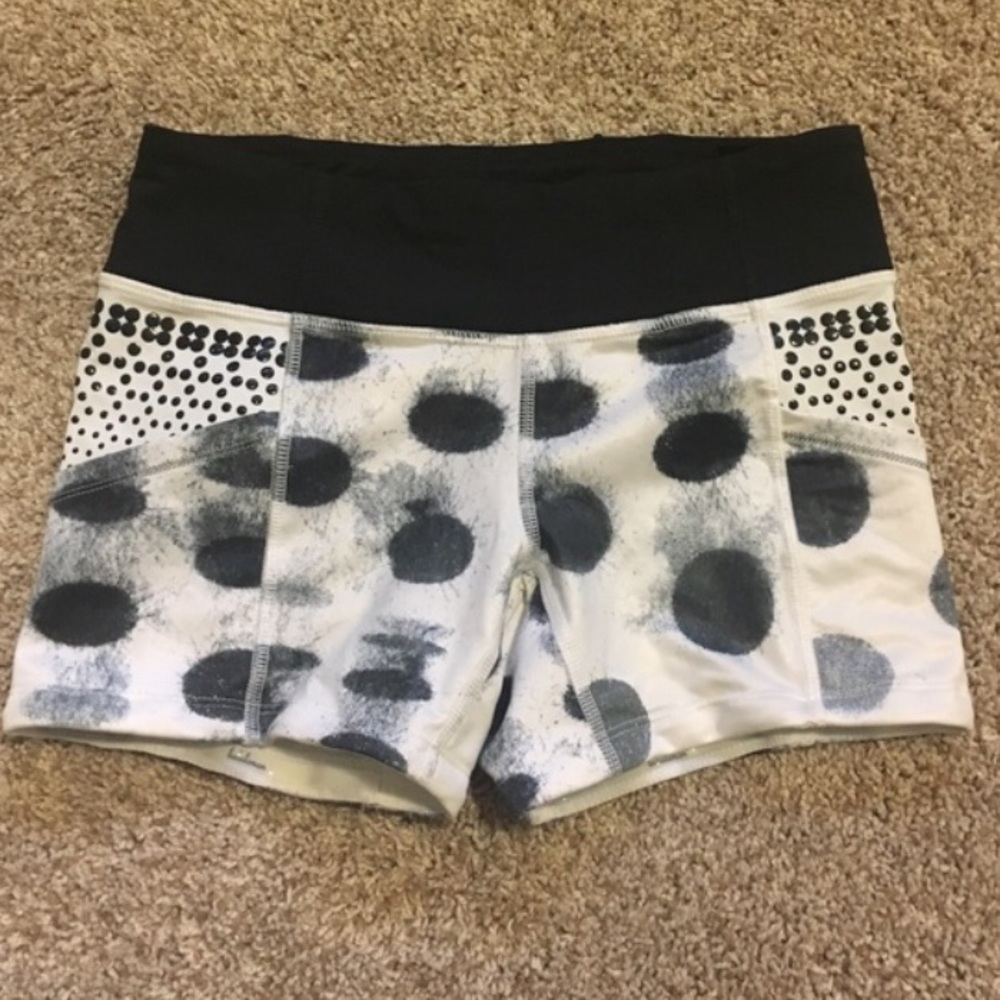 Black & white lululemon shorts. negotiable