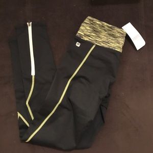 Black leggings w/ yellow accents