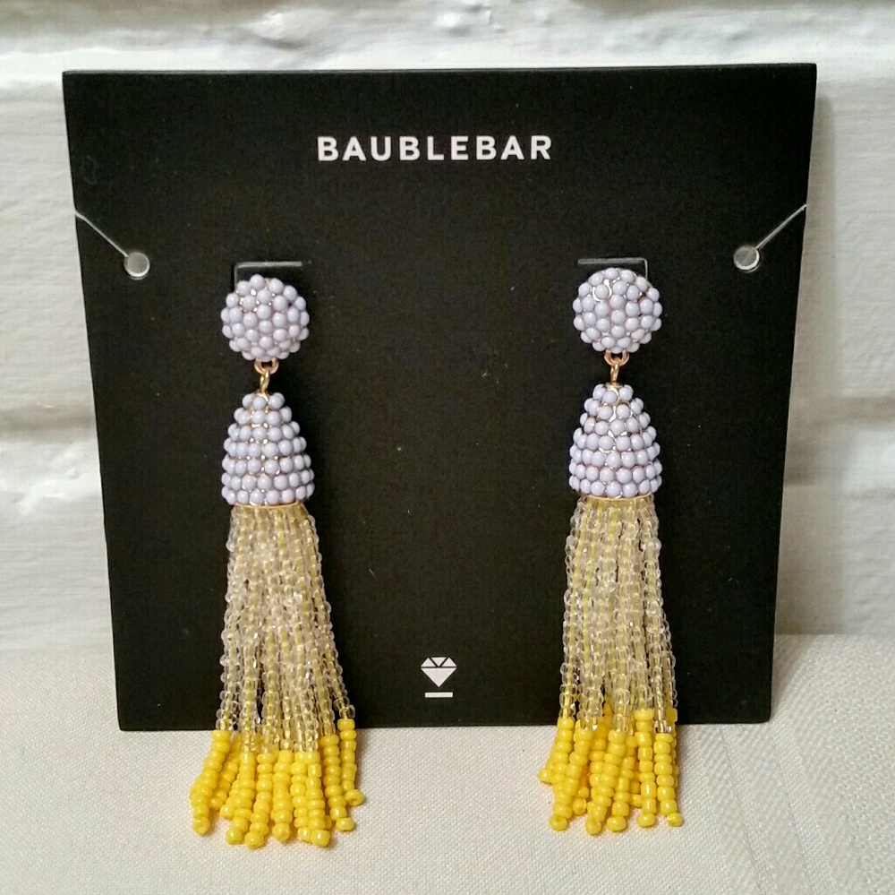 Baublebar Purple & Yellow Pinata Tassel Earrings