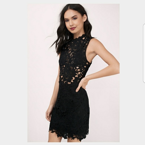 Tobi Sweet Fantasy Lace Bodycon Dress Large - Picture 2 of 5