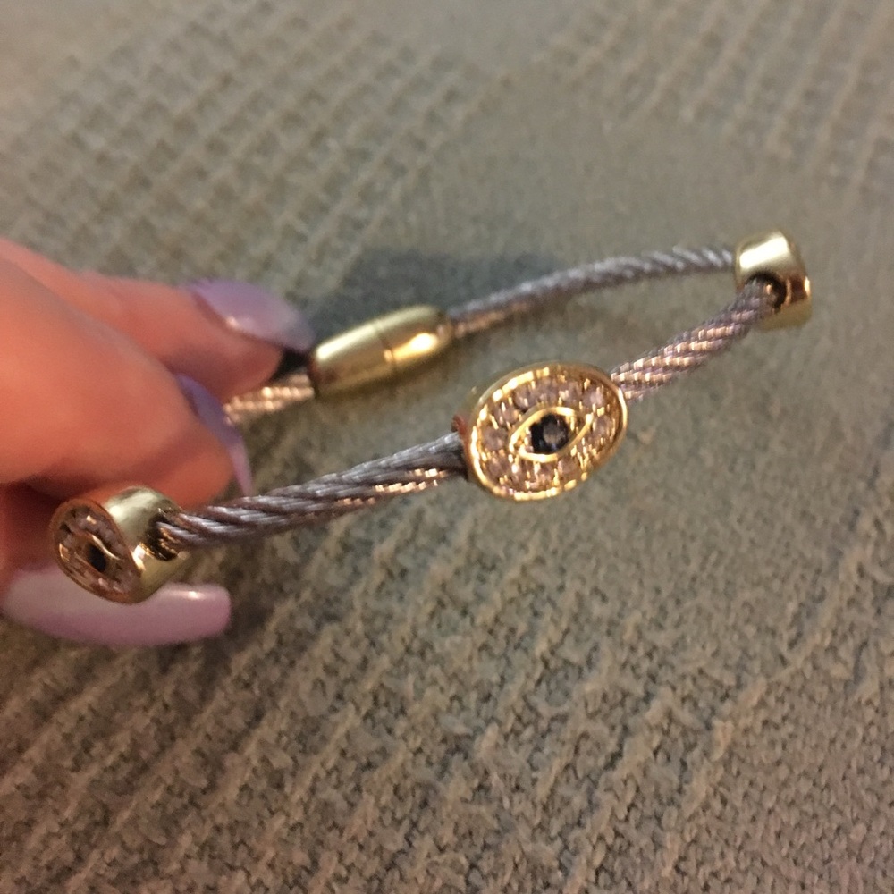 Stainless steel w/ gold plate bracelet