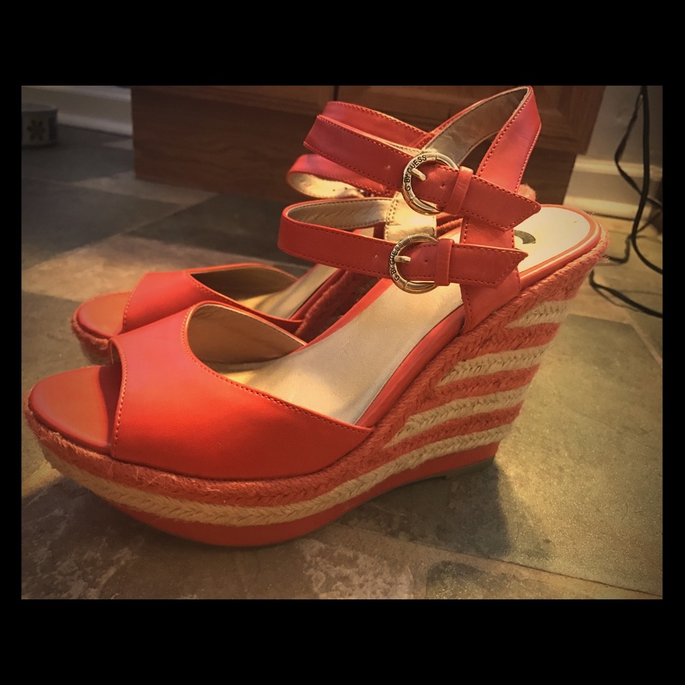 Orange Guess Wedges