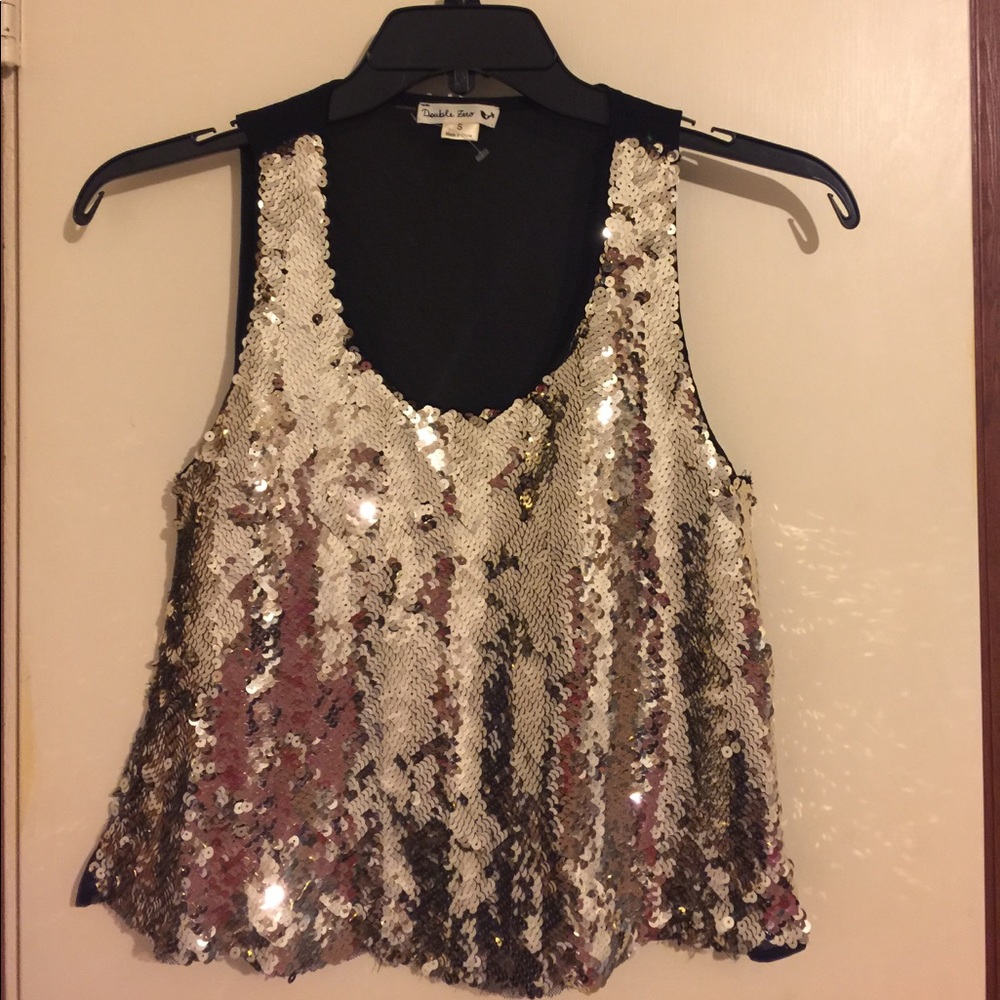 Small gold sequined top