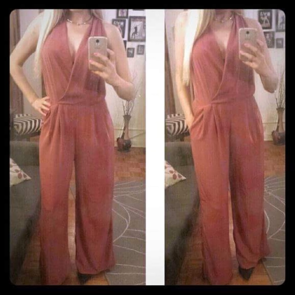 Rose V neck jumpsuit
