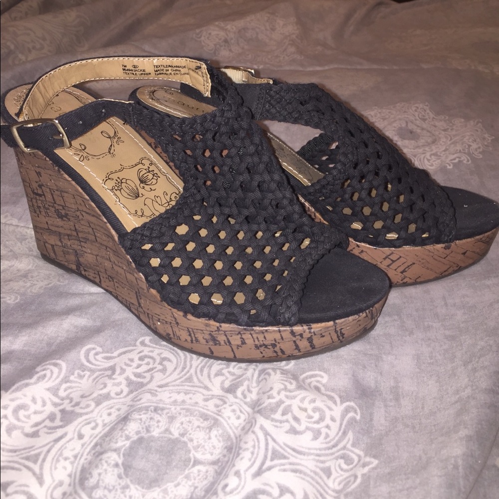 Black and Brown Wedges