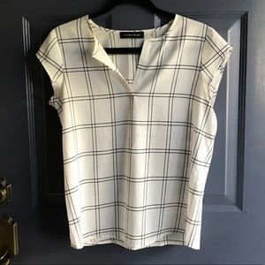 Ivanka trump black and white blouse
