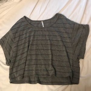 Striped Poncho Sleeved Shirt