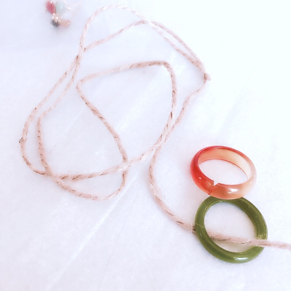 2 Jade rings