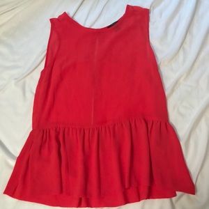 Red Peplum Blouse