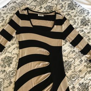 Black and taupe maxi