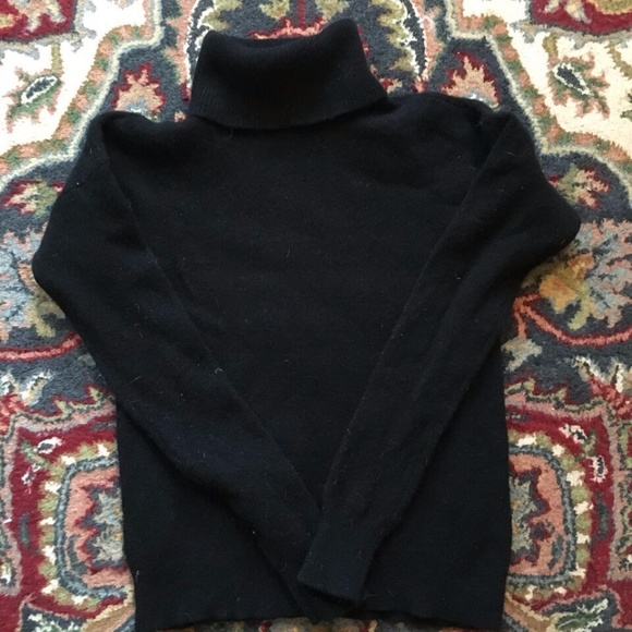 Uniqlo '100% Wool' Black Turtleneck Sweater - Picture 1 of 4