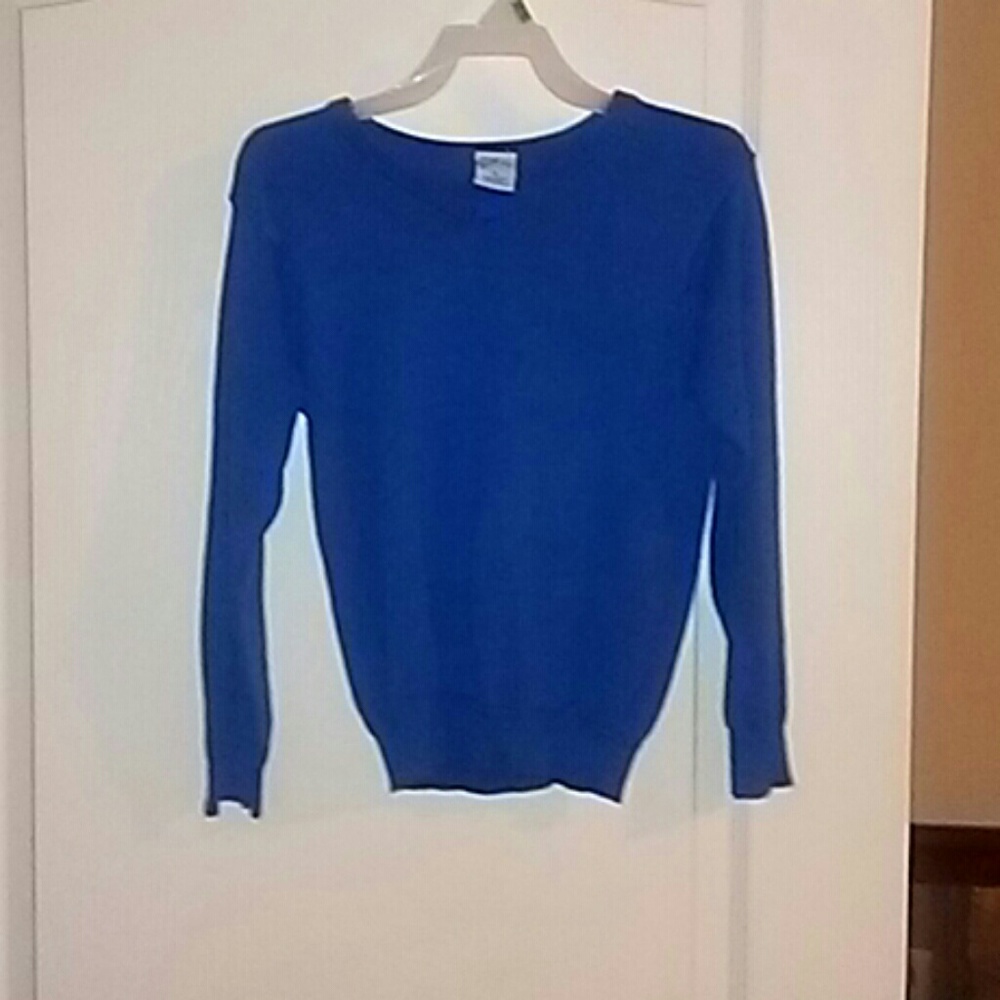Blue V-neck Sweater