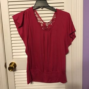 Shirt with design on back side