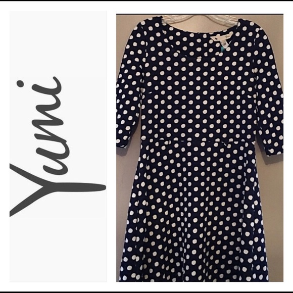 yumi polka dot dress