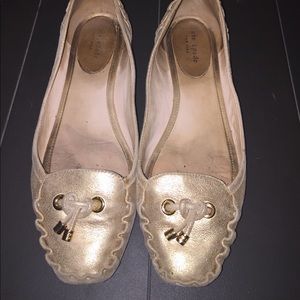 Kate Spade Gold metallic flats 10