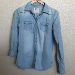 Denim button up