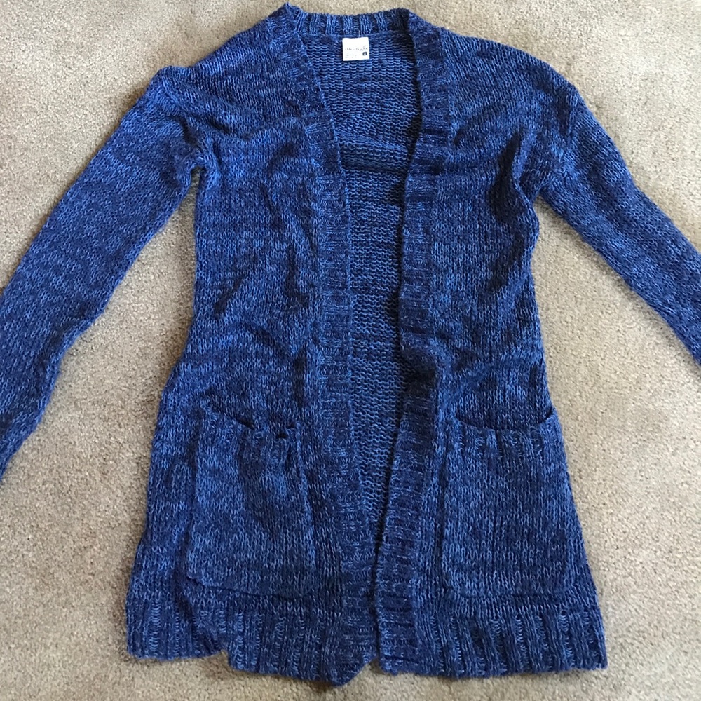 Blue cardigan from Tillys