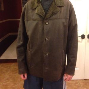 London Fog Men's Leather Coat