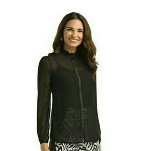 🦓NWT🦓 Kardashian Kollection Sheer Blouse