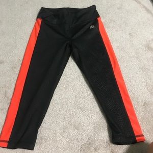 Black and orange workout leggings