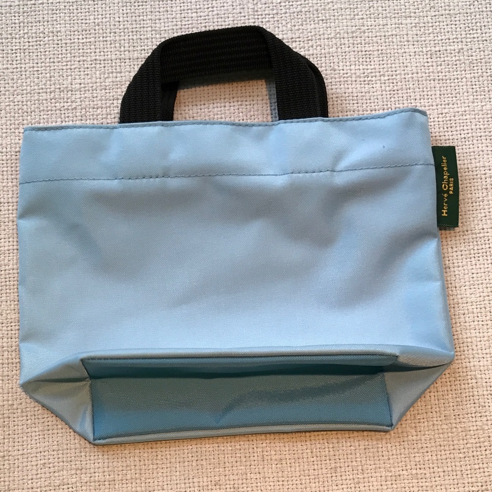 Herve Chapelier 2 tone blue canvas mini tote NEW