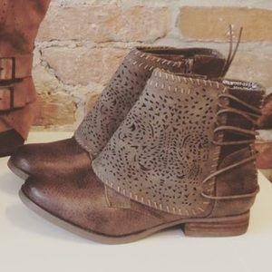 Brown ankle booties