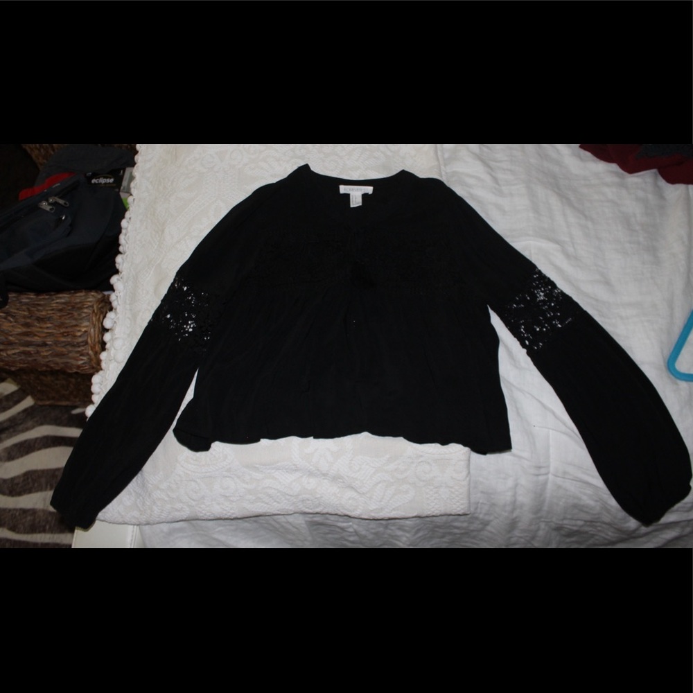 Black Crochet Blouse (Forever 21)